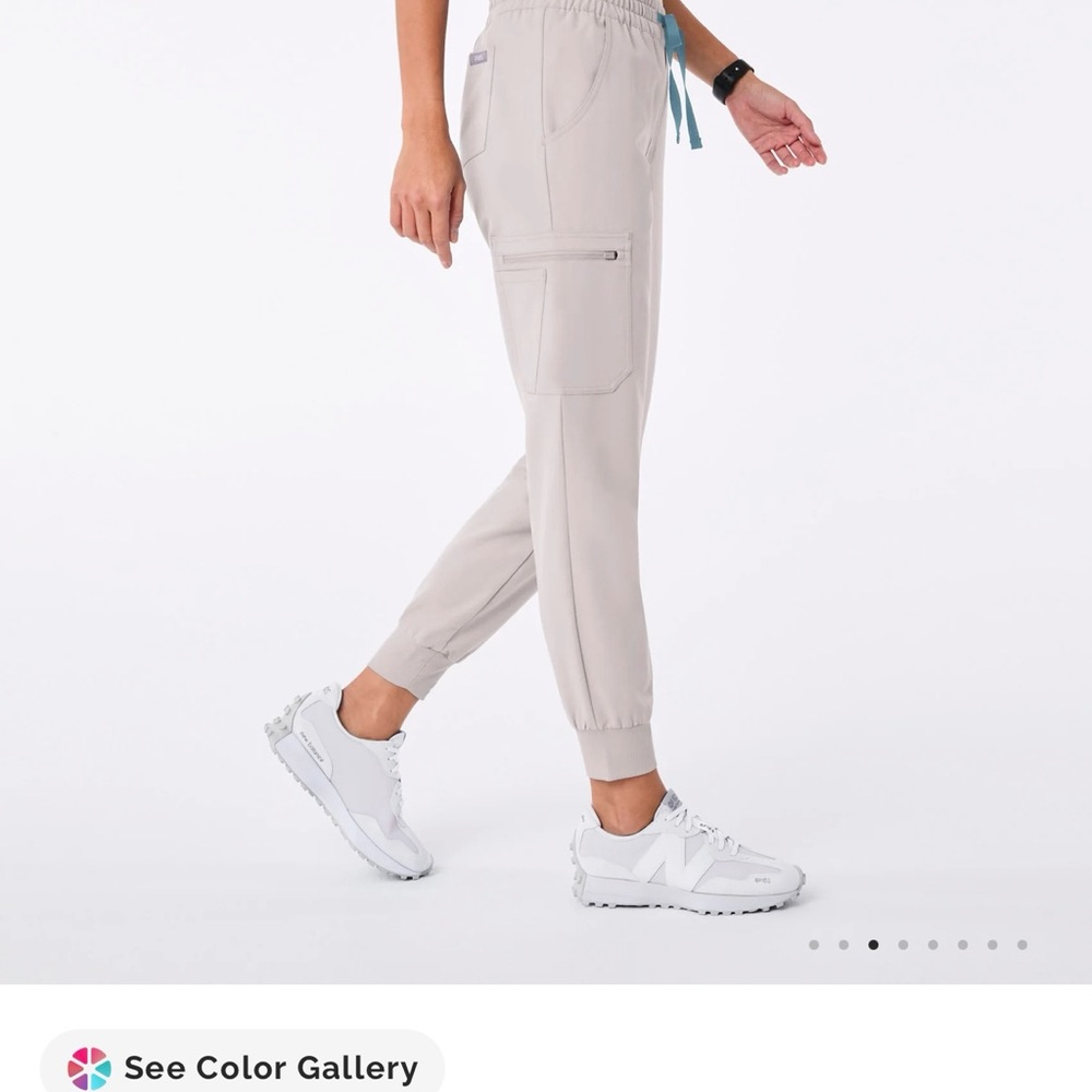 Figs Women's Light Gray Jogger Pants - Picture 2 of 5